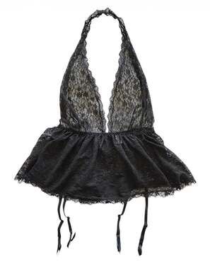 Victoria Secret Black Lace Lingerie Size L New Without Tags